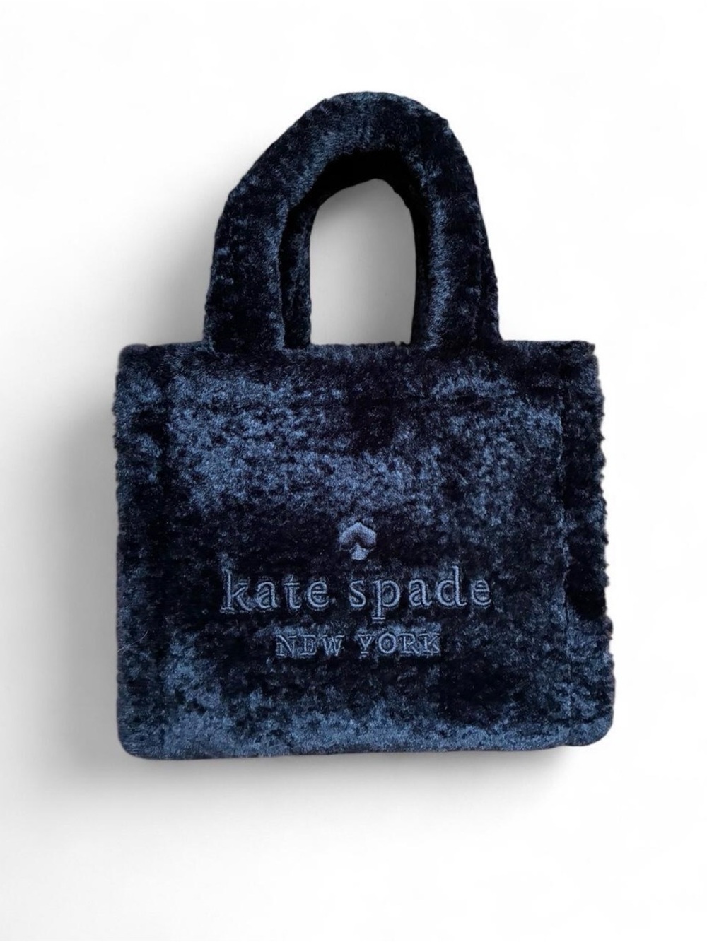 kate spade New York Plush Black Faux-Fur Handbag